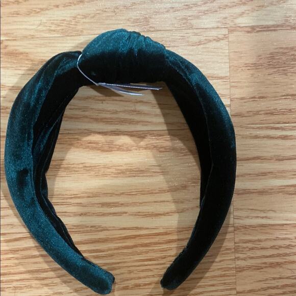 J. Crew dark spruce Velvet knot headband - Picture 4 of 7